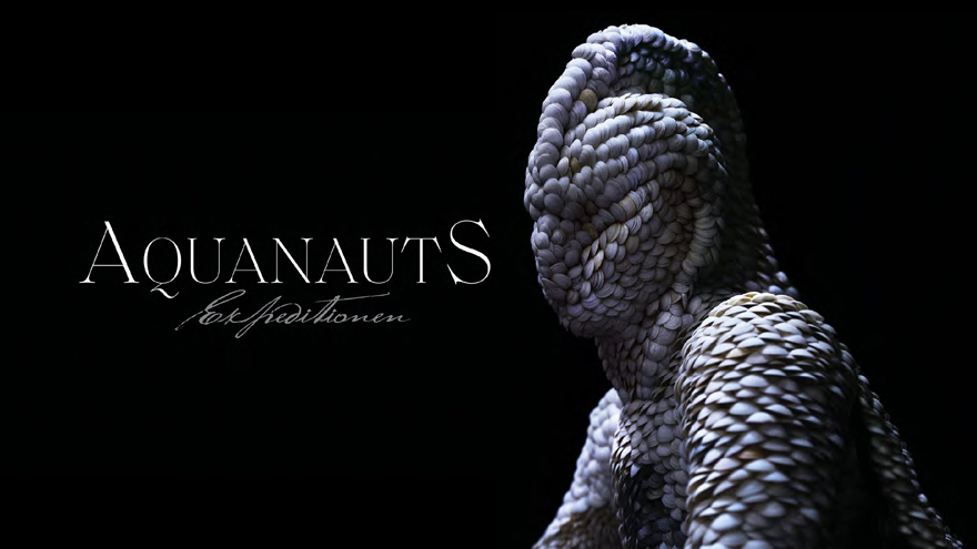skulptur av snäckskal ifrån utställningen Aquanauts